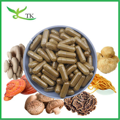 Massenhandel Löwenmännchen Cordyceps Truthahn Schwanz Maitake Reishi Chaga Pilze Extrakt Pulver Kapseln