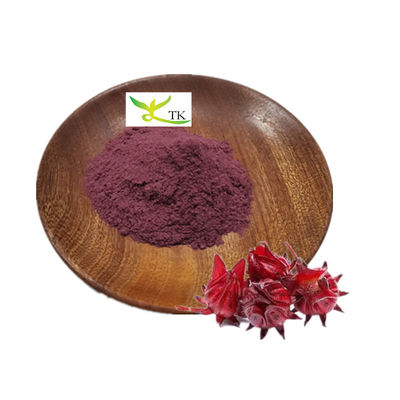 Natürliche Lebensmittelfarbe Roselle Blumenpulver Roselle Extraktpulver 10% Anthocyanidine